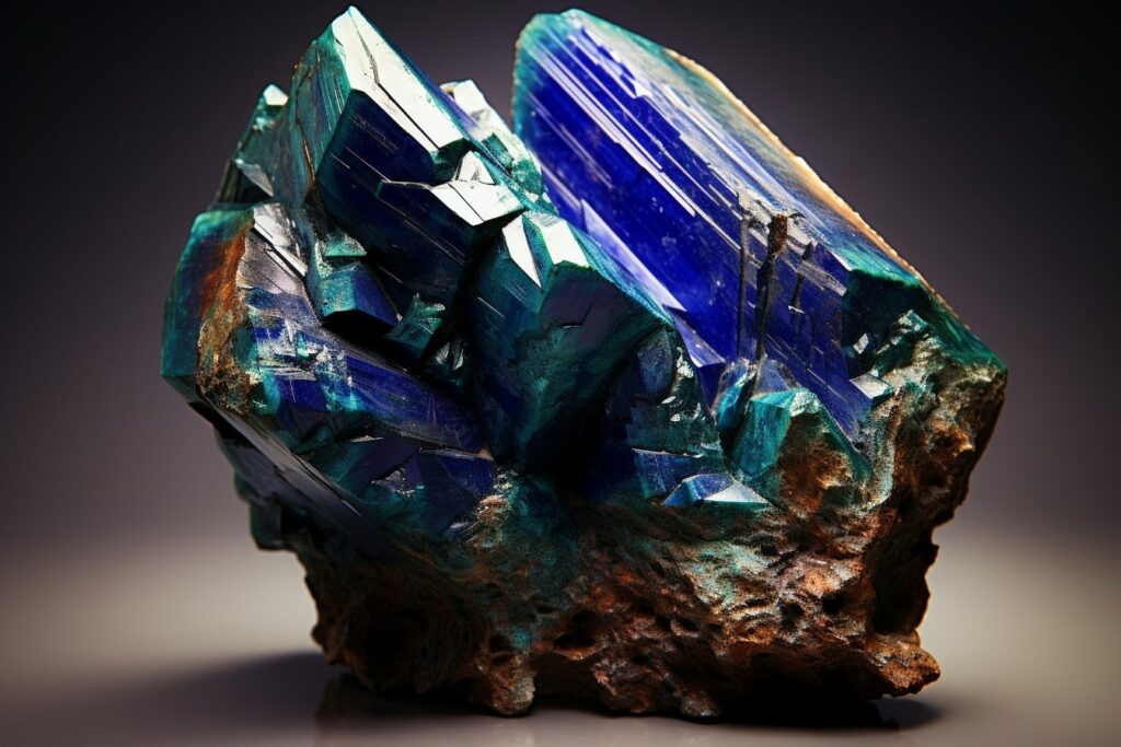 quartzwhisper azurite crystal